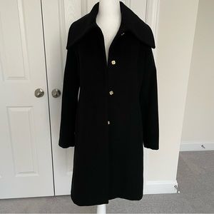 Cole Haan Black Wool Coat, Size 6